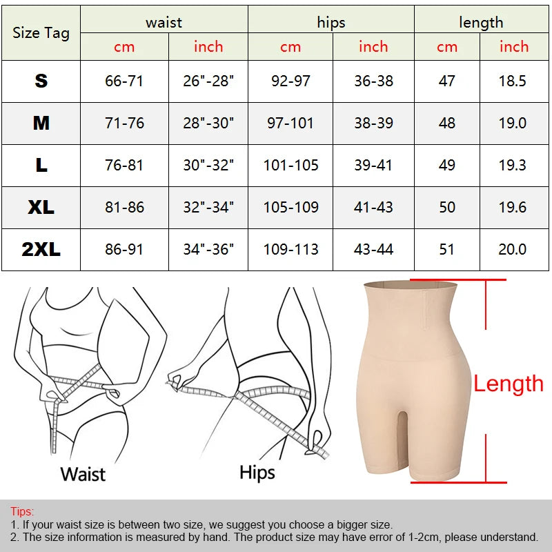 Womens Tummy Control Shapewear Shorts High Waisted Body Shaper Panties Slip Shorts Under Dresses Thigh Slimmer Waist Trainer