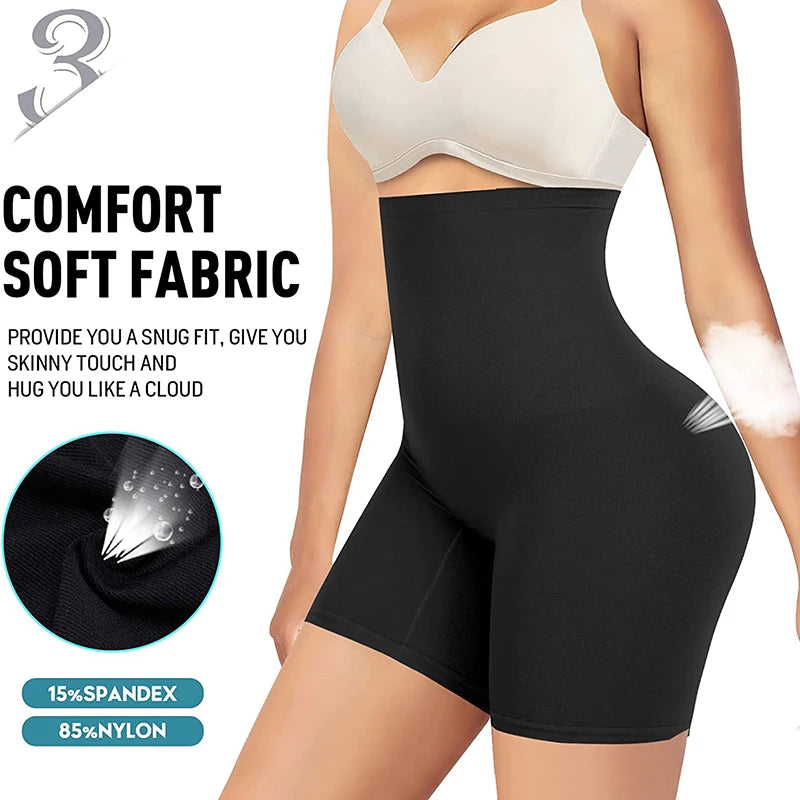 Womens Tummy Control Shapewear Shorts High Waisted Body Shaper Panties Slip Shorts Under Dresses Thigh Slimmer Waist Trainer